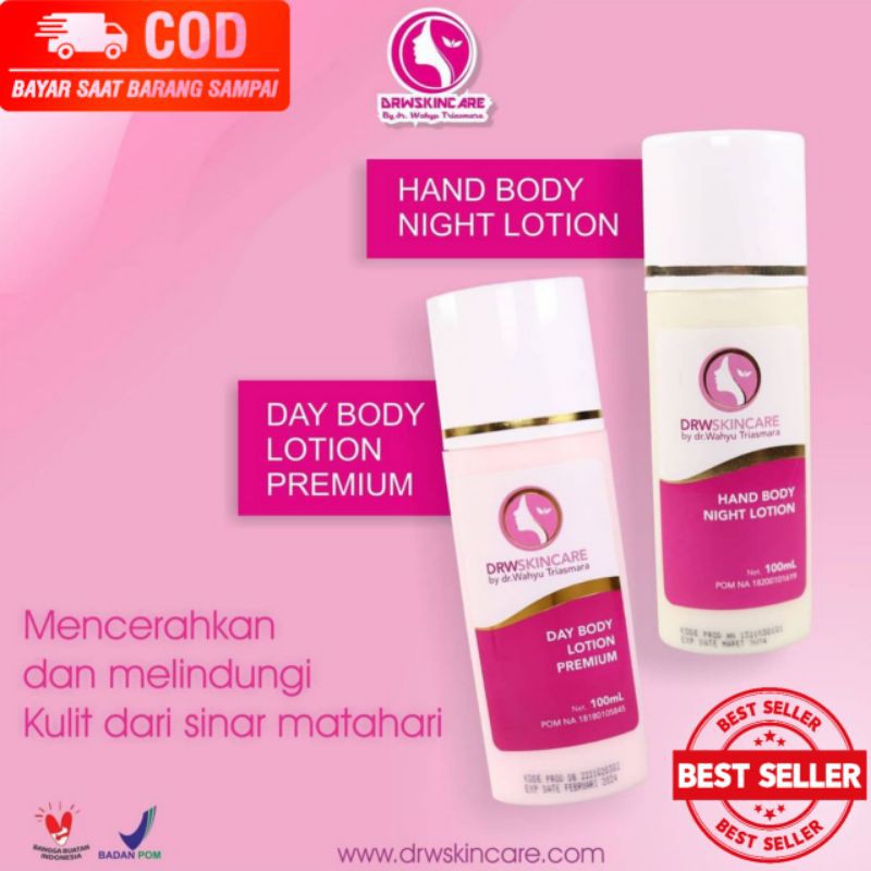 Handbody lotion pemutih badan drwskincare bpom/lotion malam/lotion day