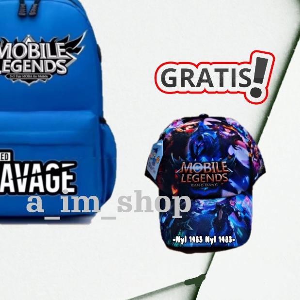 ✯ Tas Anak Sekolah Simple SD dan TK Laki Laki Garsel mobile legends ( gratis topi ) ➲