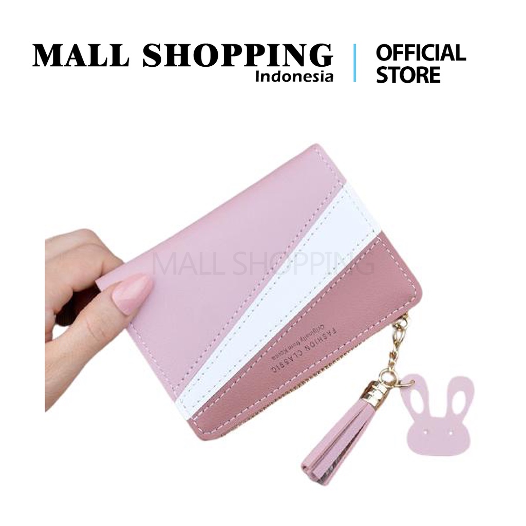 (COD) Dompet Kulit Wanita Korean Wallet For Women Tassel Fashion Short Wallet MALL SHOPPING