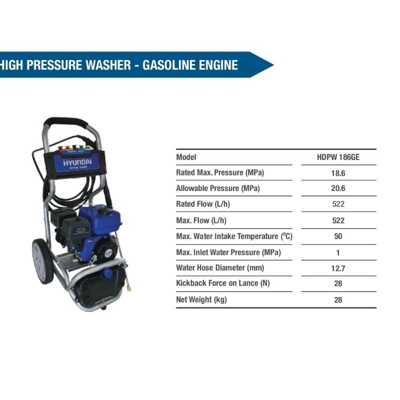 Mesin Jet Cleaner Hyundai HDPW 186 GE 180 Bar