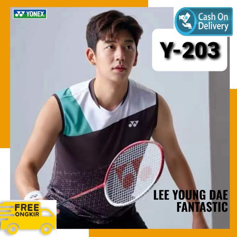 [COD] JUAL BAJU BADMINTON SINGLET YONEX 203 | KAOS SINGLET BULUTANGKIS PRIA DEWASA IMPORT TERBARU