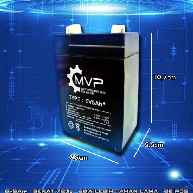 MURAH - PROMO 6v 6v5ah Baterai Charger Aki Mobil Motor Mainan Kendaraan Elektronik Anak Kering Batre