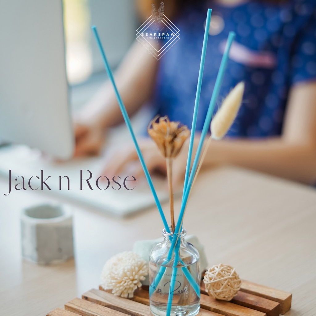 Bearspaw Fine Fragrance Reed Diffuser 50ml Pengharum Pewangi Ruangan Free Stick Rotan Fiber Dried Flower-6