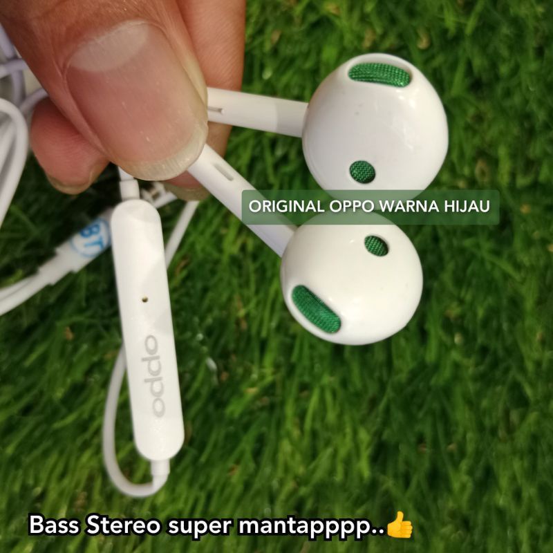 (Reno Series) Headset oppo Ori Extra Bass Earphone oppo A52 A33 A53 A92 A54 A15S Reno 4 Reno 5