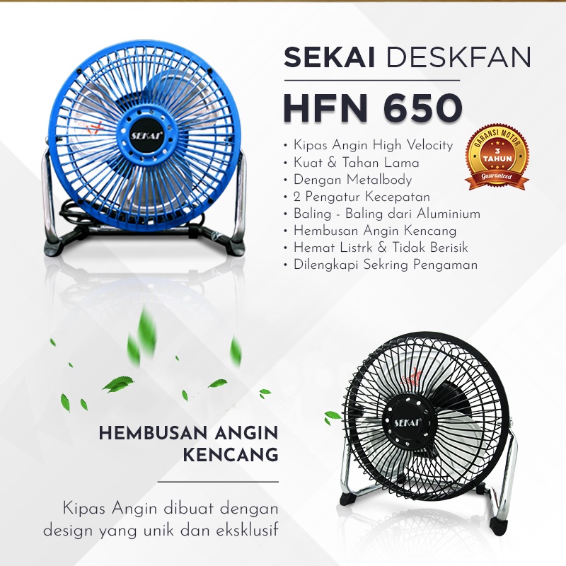 Sekai Kipas Angin Meja 6 Inch HFN650 Desk Fan HFN 650