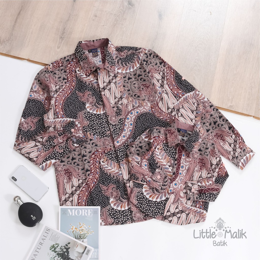 Open Preorder Kemeja Batik Couple Anak &amp; Ayah Panjang / Pendek LILAC