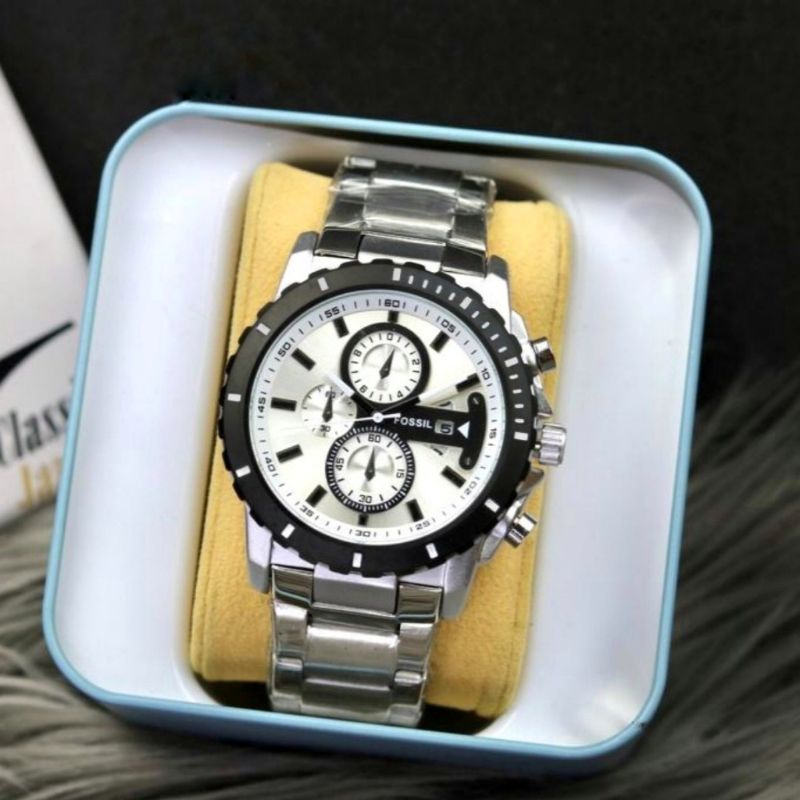 Jam Tangan Pria ES6137 Chrono Variasi dan FREE BOX DAN BATRAI CADANGAN