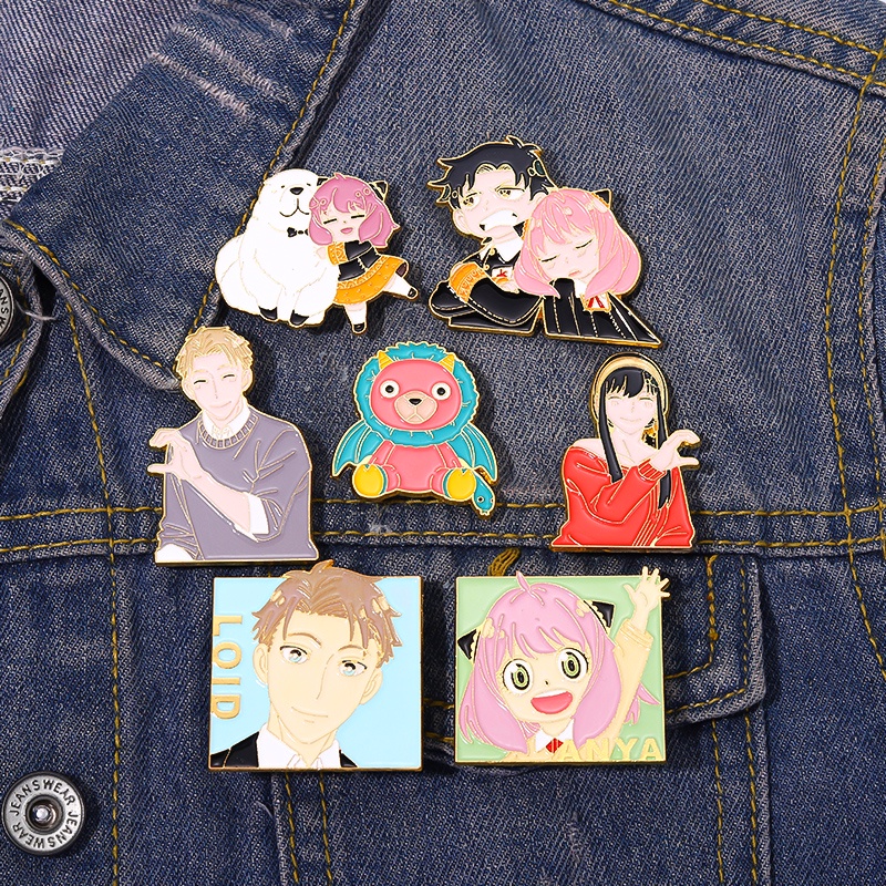 Spy X Family Bros Pin Metal Desain Anime Spy X Family Untuk Aksesoris Pakaian Wanita