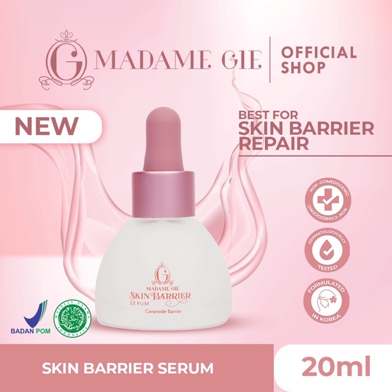 MADAME GIE Skin Barrier Indonesia / Serum Moisturizer Cream Primer BB Foundation Loose Powder Lipstick Eyeshadow Blush On Eyeliner Eyebrow Mascara Lipstick Lip Matte Gloss Balm Kutek / Facial Wash Toner Essence Sunscreen Mask Masker Body / Lipill Paket