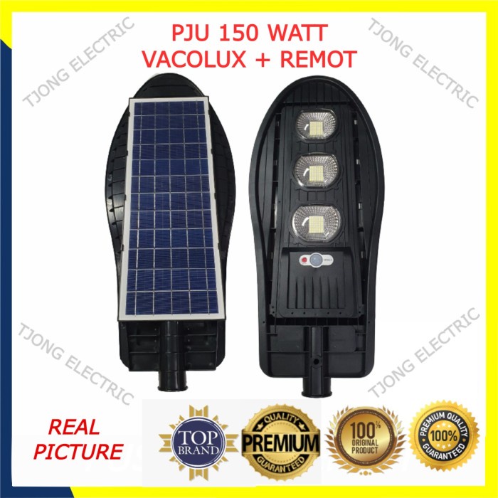 Lampu Pju Solar Cell Tenaga Surya Matahari Led Vacolux 150 Watt 150W
