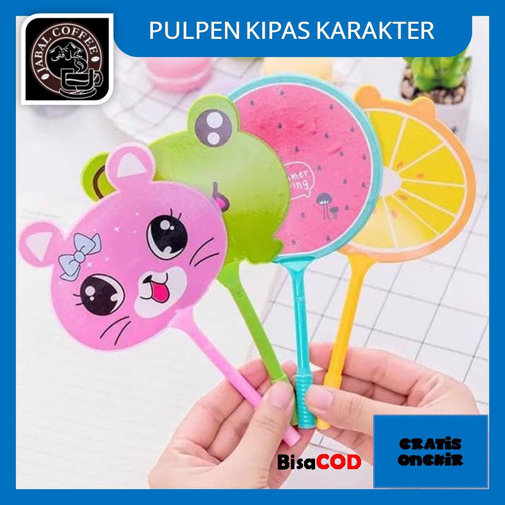 Pena Kipas Animal Dan Buah / Pena Pulpen Gel Kipas / Pulpen Kipas AnimalJ161