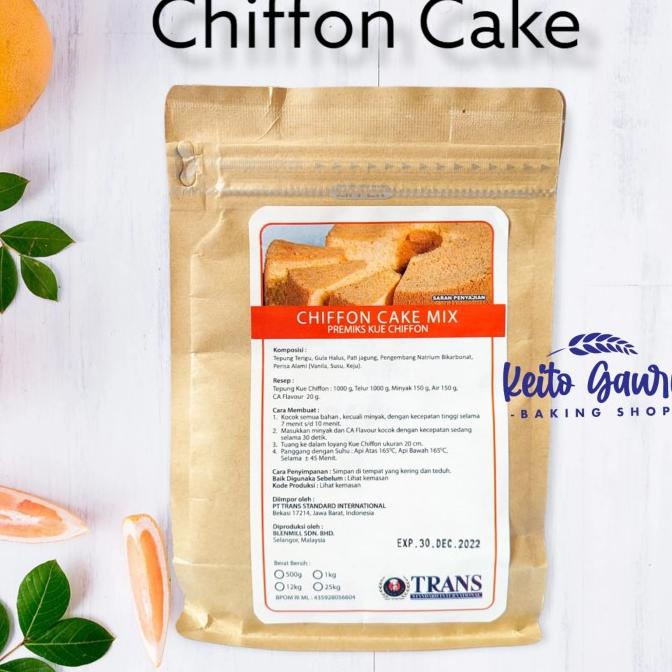 

BAYAR DITEMPAT Trans Chiffon Cake Mix 500 Gram Tepung Premix Kue Bolu Vanila