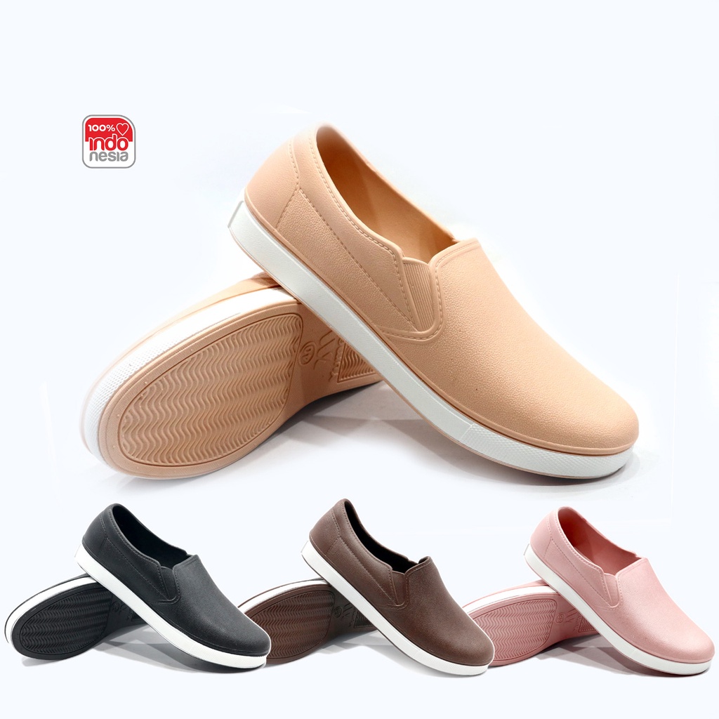 SEPATU SLIP ON WANITA 36-41 WARNA RANDOM - SANDAL CEWEK