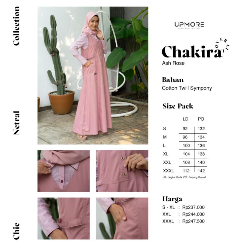 SET UPMORE CHAKIRA ASH ROSE CHAKIRA OVERALL ASH ROSE CHAKIRA TUNIK STRIPPER RED GAMIS CHAKIRA