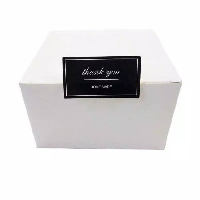 

120pcs Sticker "Thank You Homemade B/W" (Feezalicious)