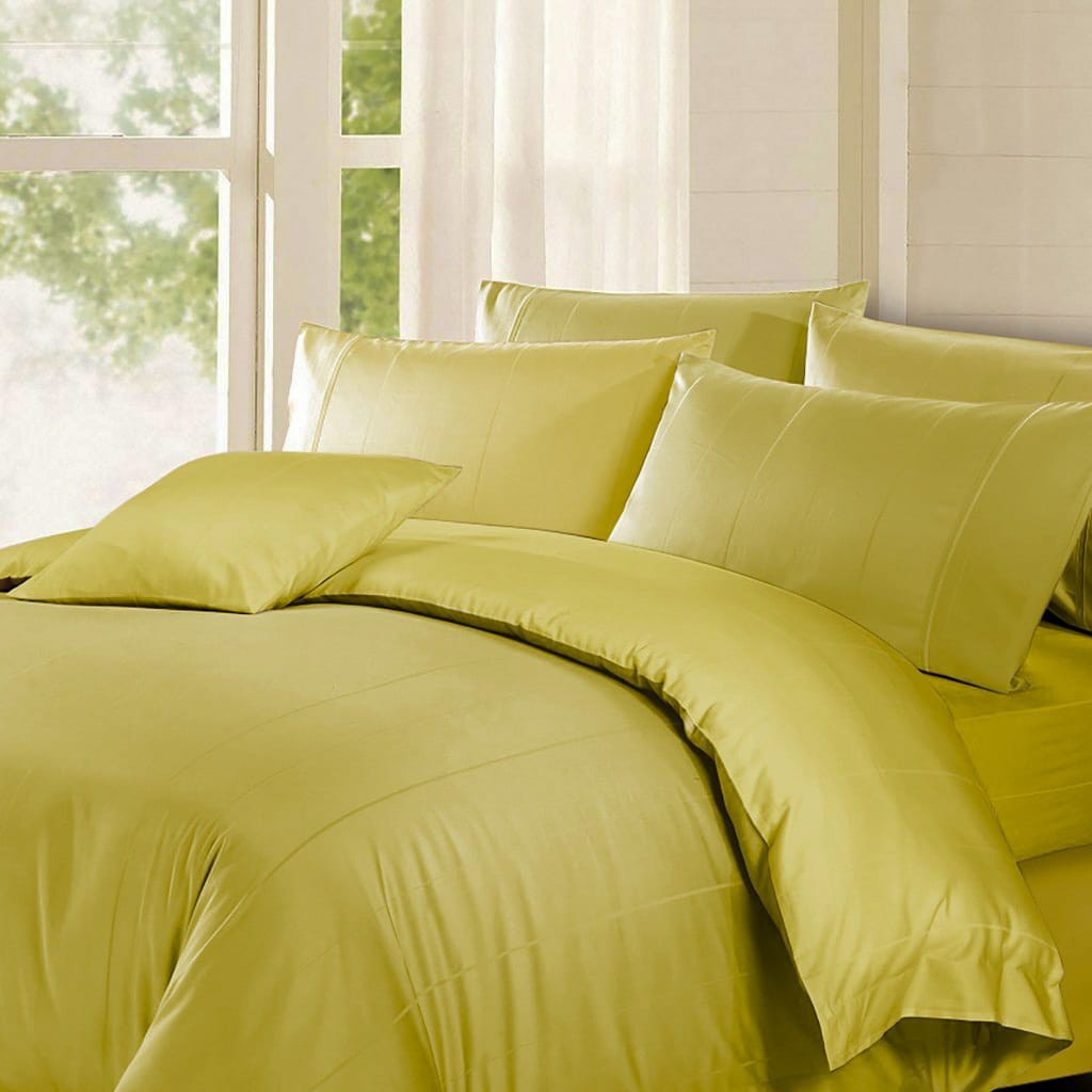Akemi Autograph Leighton Lettie Stripes Creamy Yellow Fitted Sheet Set