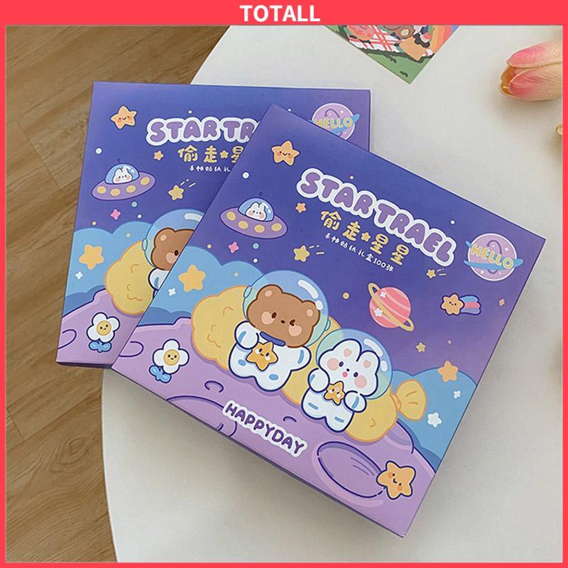 COD Kartun Tahan Air Tanpa Jejak Buku Pegangan Stiker Dekorasi Pola Kecil DIY Stiker Ponsel-Totall