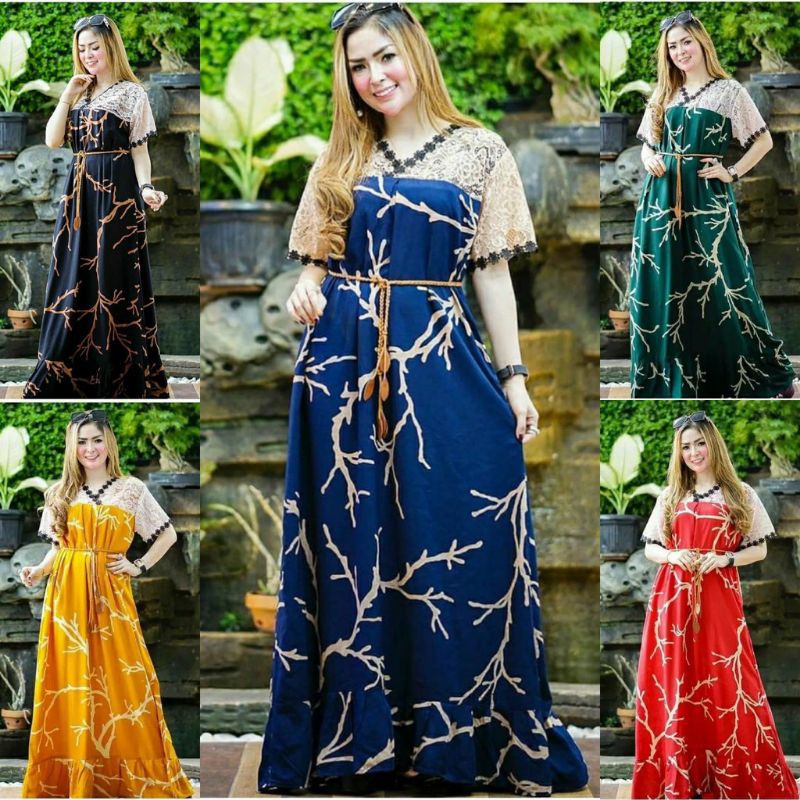 DASTER ARAB BRUKAT MOTIF AKAR PITA | RAYON SUPER GRADE A | RESLETING BELAKANG | RENDA MILO-1