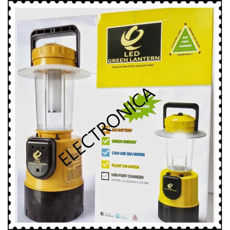 LAMPU / LENTERA AIR GARAM " LED GREEN LANTERN "
