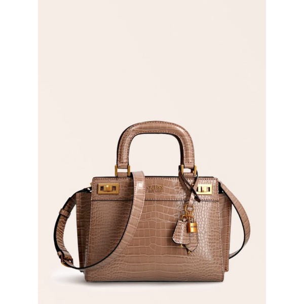 GUESSS katey croc print handbag