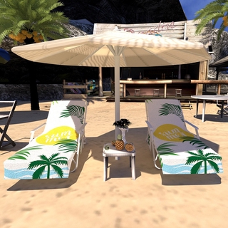 Outdoor Dustproof Soft Vacation Superfine Fiber No Sliding Patio Pool Beach Chair Cover Shopee Indonesia