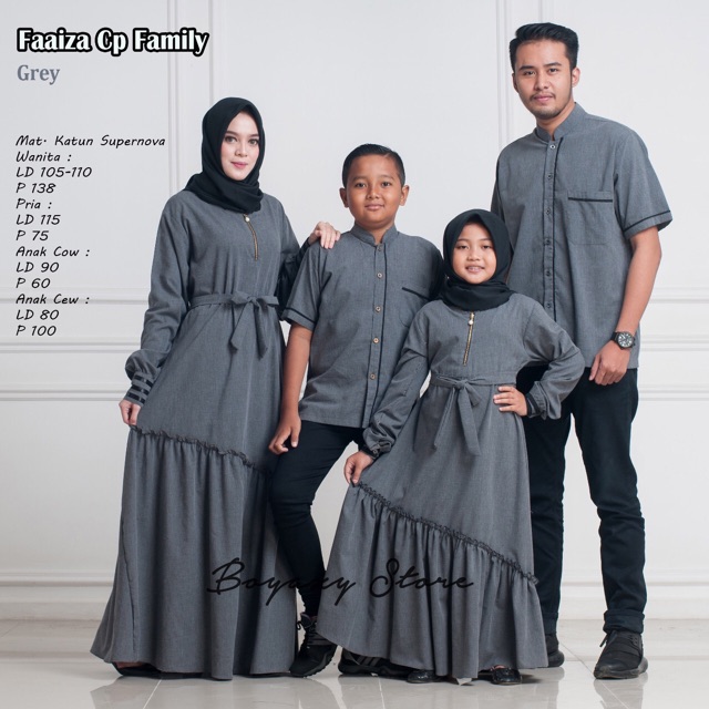 Faaiza Couple Family Boyazy Couple Keluarga Baju Lebaran Couple Muslim Baju Keluarga Shopee Indonesia