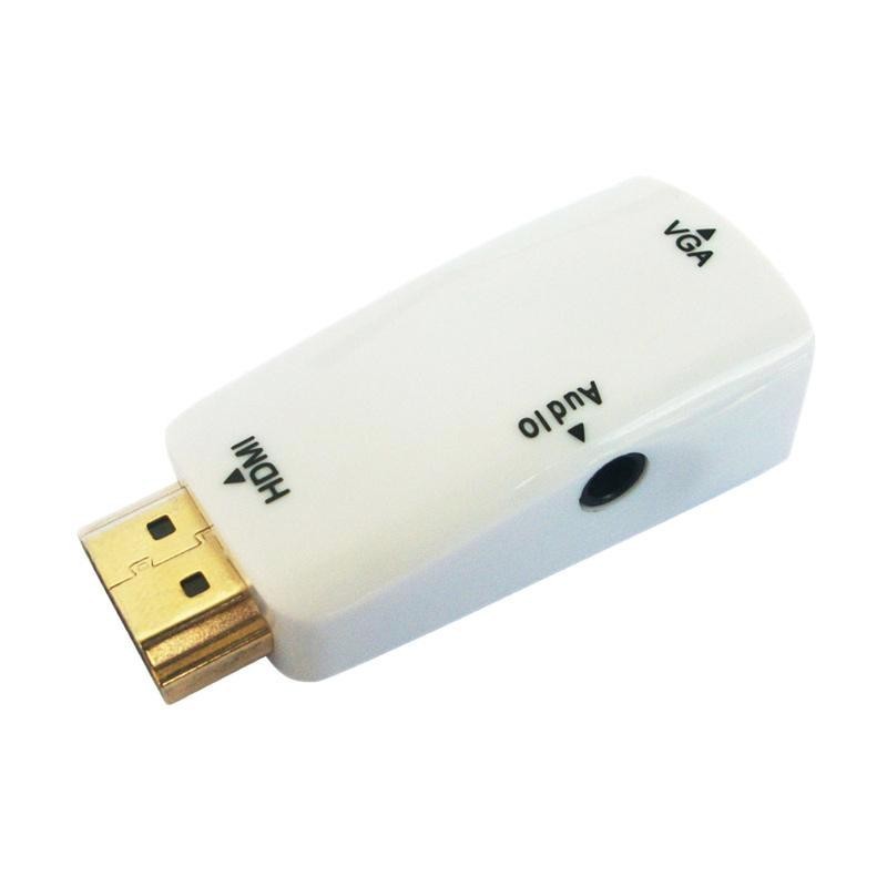 Hdtv to vga audio 3.5mm converter dongle adapter NB 1080p full hd - Konverter hdtv male to d-sub 15 pin female