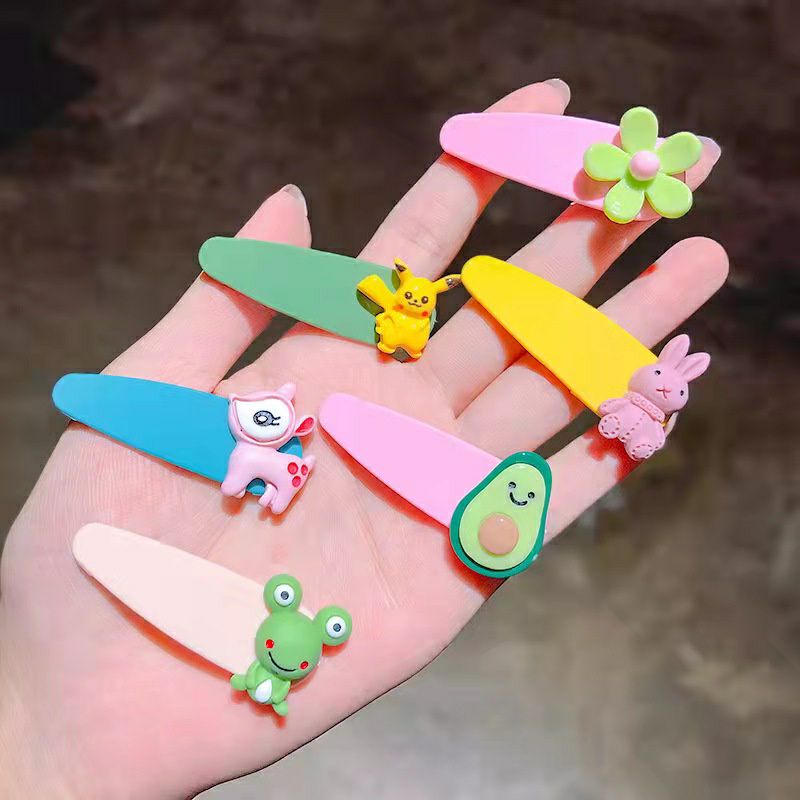 ~ PIYOSHI08 ~ Jepit Pastel Anak 1 Set 5 Pcs Motif Karakter Lucu / Cute Hair Pin Aksesoris Rambut AF213