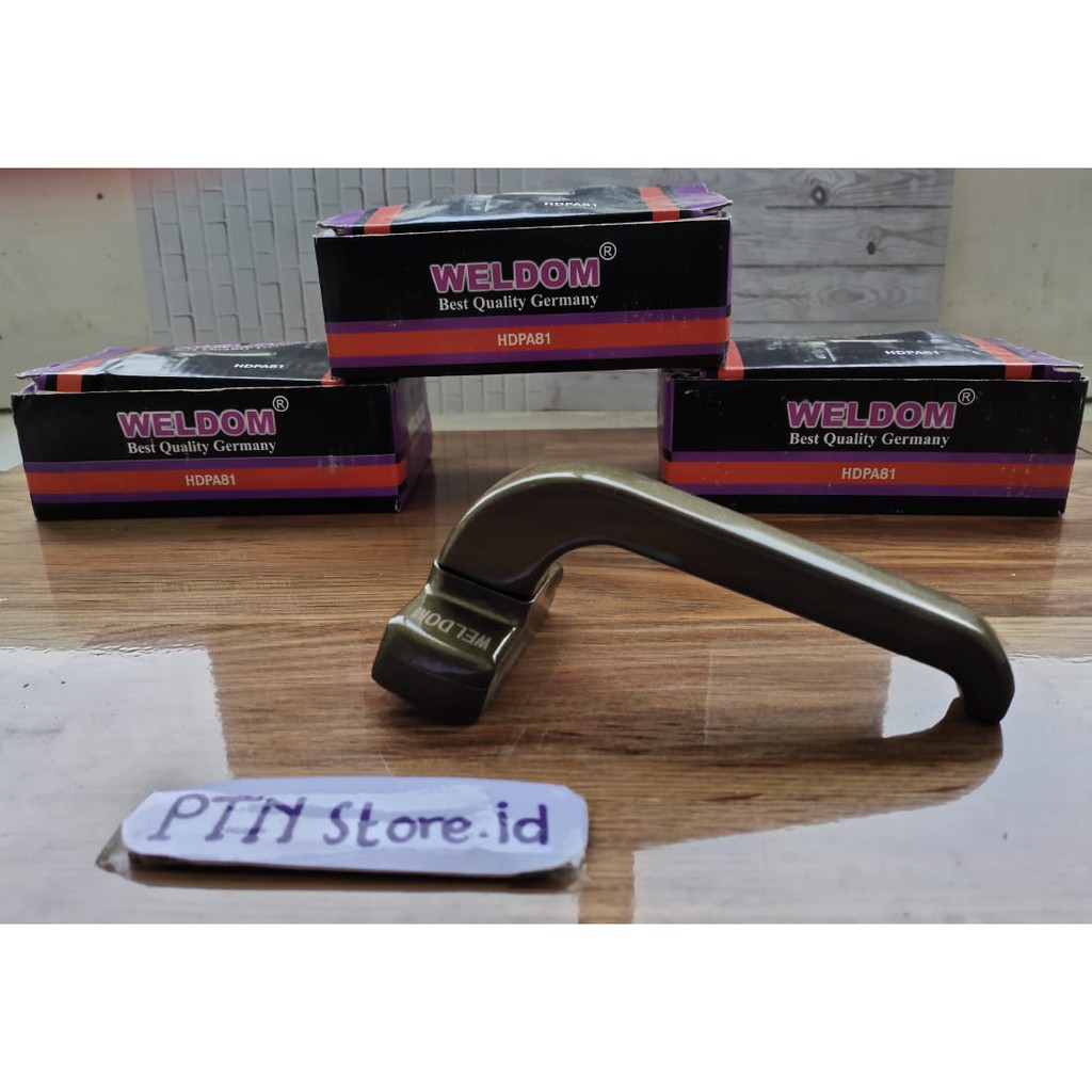 HANDLE LOCKCASE KOMPLIT SET /GAGANG PINTU KAMAR MANDI ALUMINIUM COKLAT