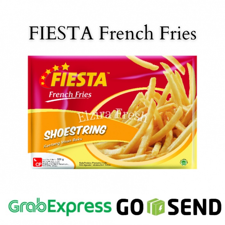 

FIESTA French Fries Shoestring 500 gr / Kentang Goreng / Frozen Food (Elzira Fresh)