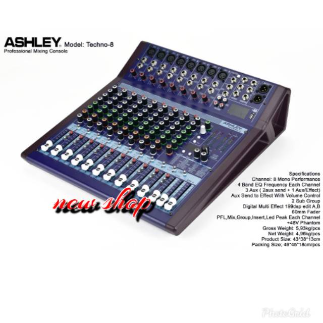 Mixer audio Ashley Techno 8 original Ashley