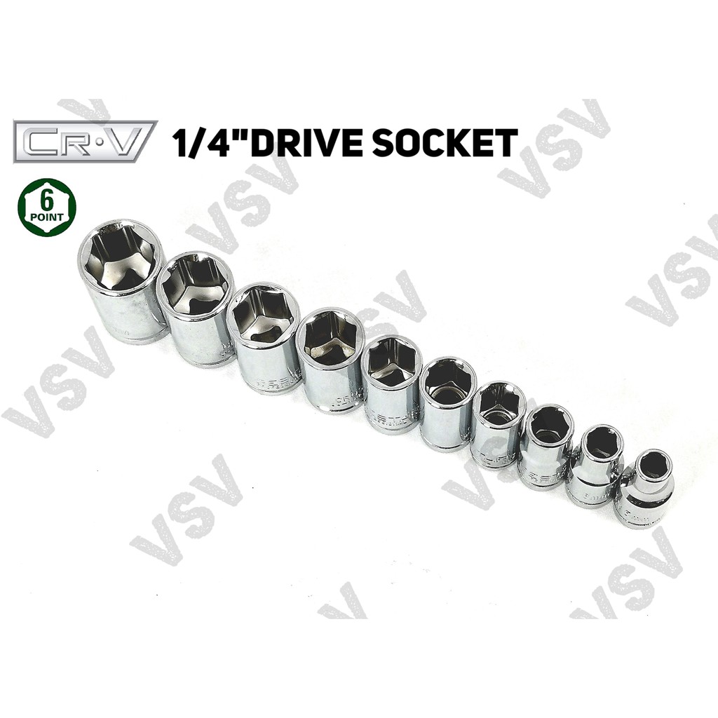 Gestar Kunci Sok 1/4&quot;DR 5/32&quot; 6PT Anak Sock 1/4&quot;Drive Socket 5/32&quot; 6 Point