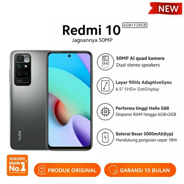 Xiaomi Redmi 10 Ram 6/128Gb Garansi Resmi