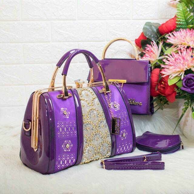 Tas import behel Eldora Meyqueen 5712 (3in1) handbag wanita branded batam