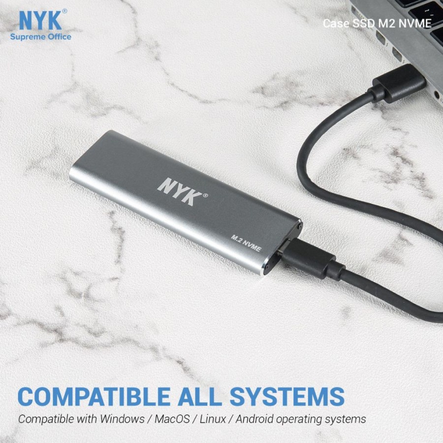 USB 3.1 to M.2 NVME SSD Enclosure - Casing M2 NVME Type C 3.1 - NYK