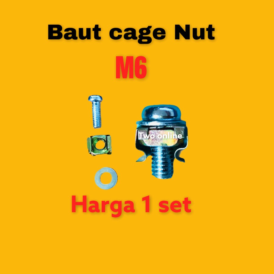 Cage nut m6 bout