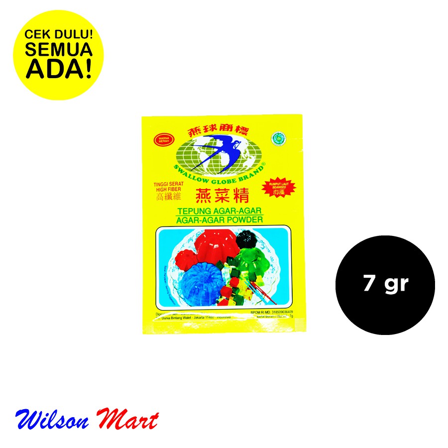 

SWALLOW AGAR AGAR WARNA MERAH 7 GRAM