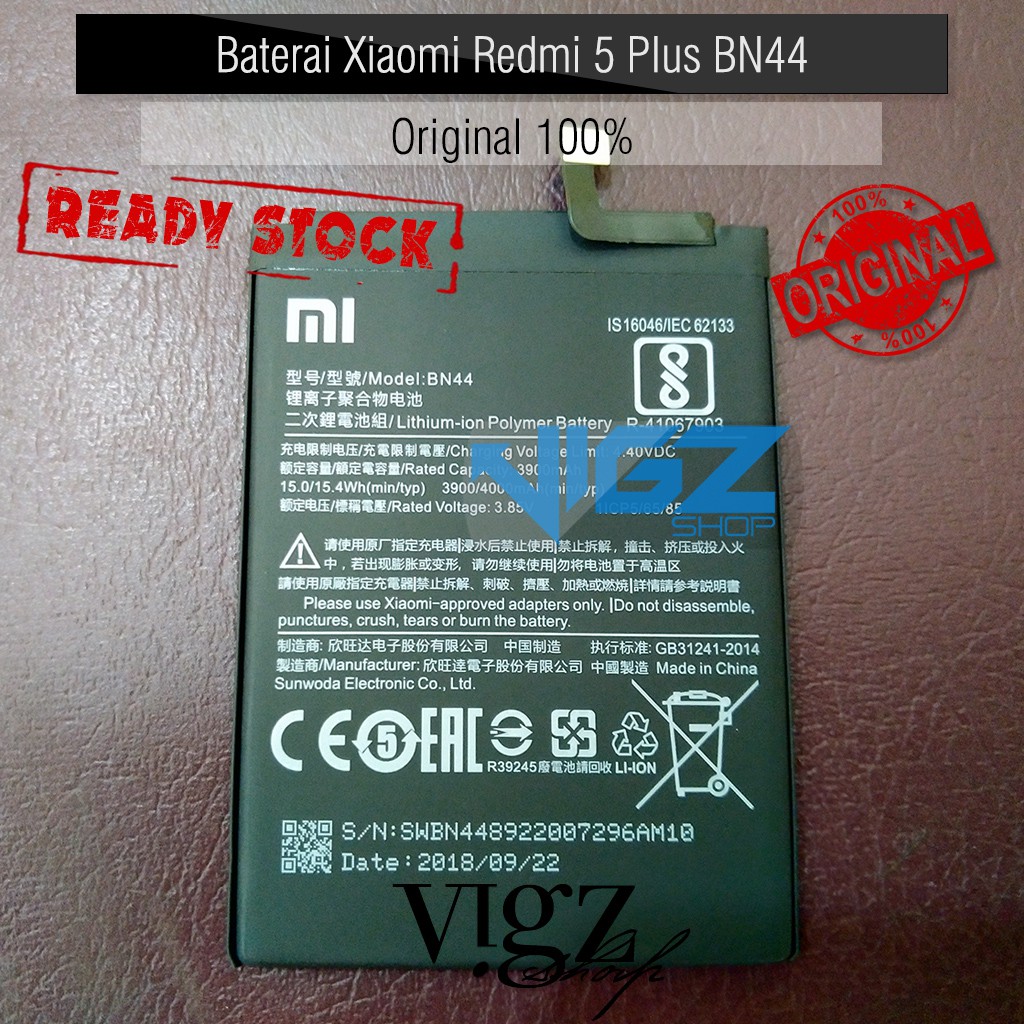 Baterai Xiaomi Redmi 5 Plus BN44 Original 100% | Shopee Indonesia