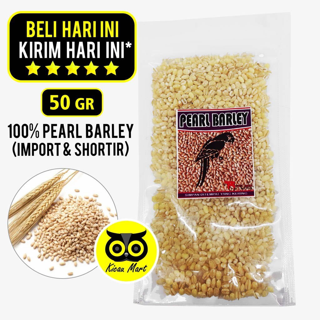 PEARL BARLEY SEED IMPORT ORGANIC BIJI JALI HANJELI PAKAN DIET HAMSTER BURUNG LOVEBIRD PARKIT PEARRF