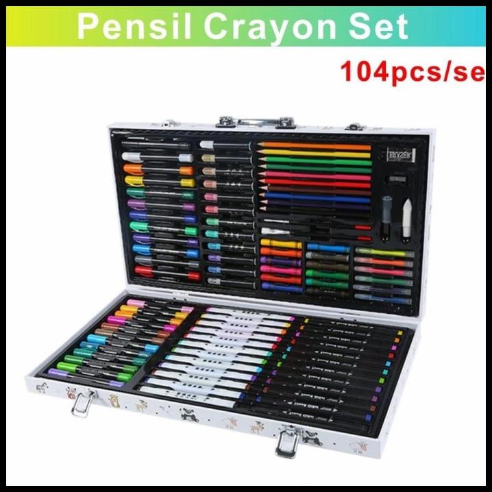 

Pensil Pen Crayon Art Set 104 Pcs Alat Melukis Dan Mewarnai