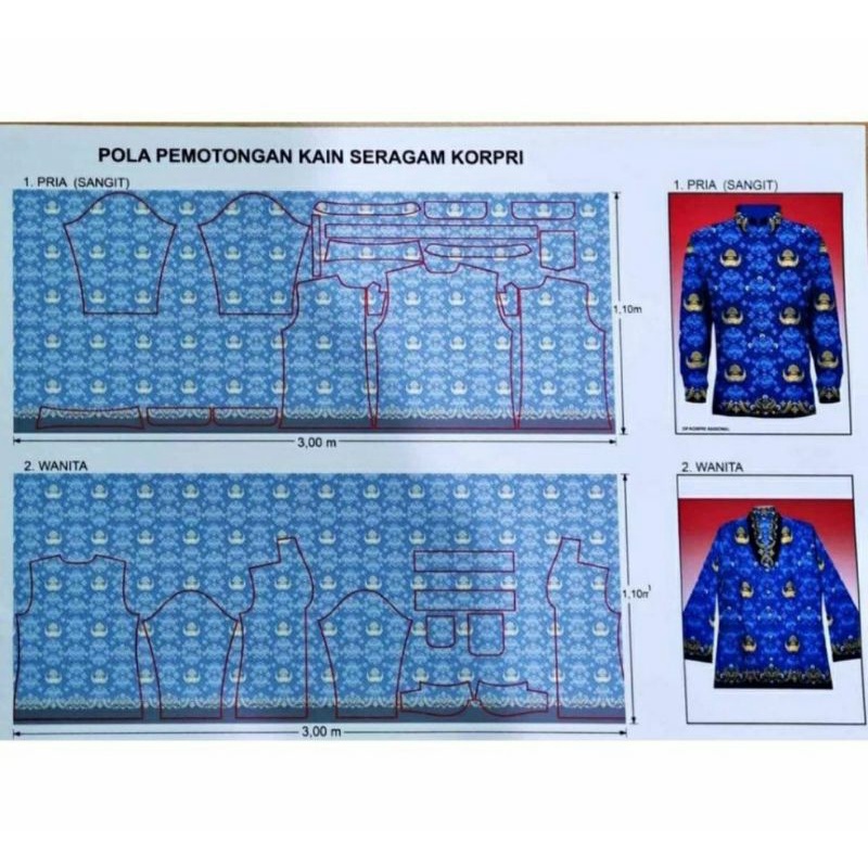 Kemeja Korpri/seragam korpri terbaru c40s sritex/batik korpri berkualitas standart pemerintahan