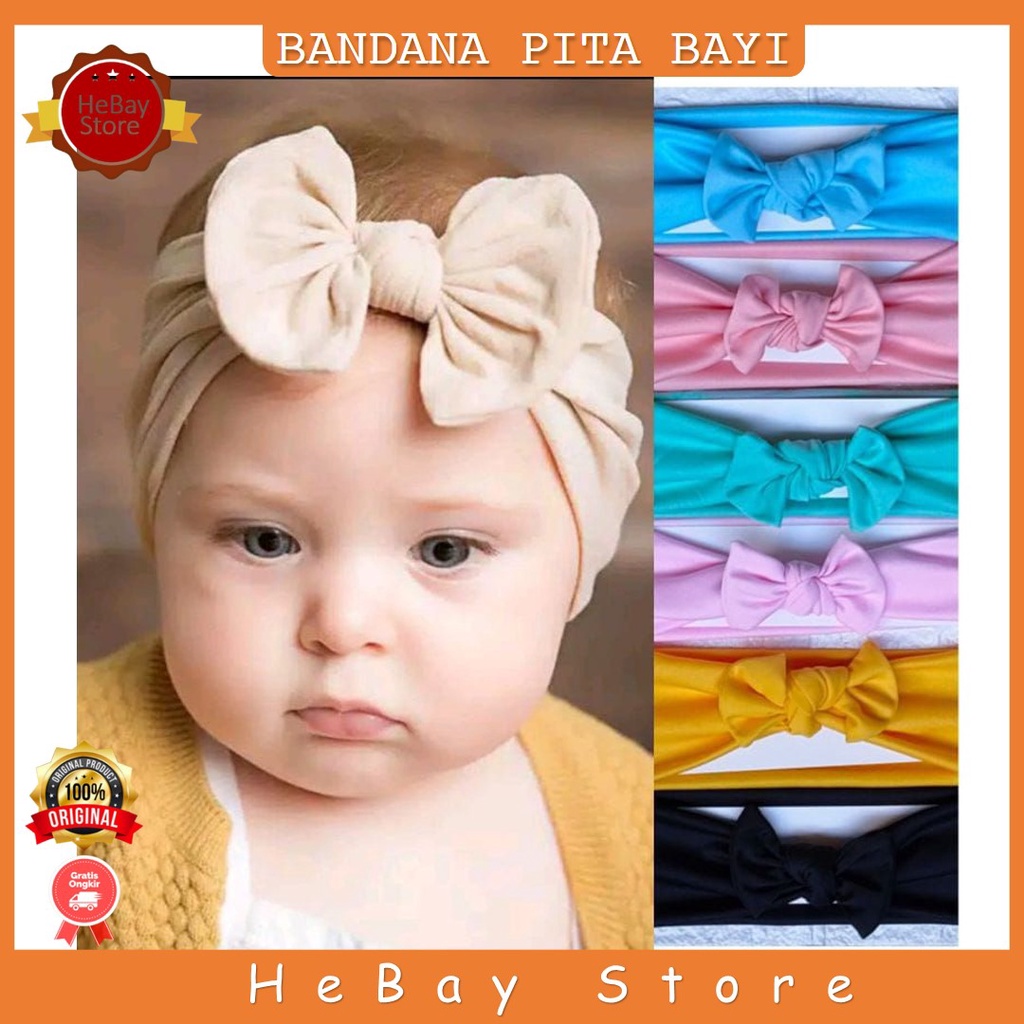 Bandana Pita Bayi Lucu Bando Kain Anak Perempuan Untuk Baby New Born