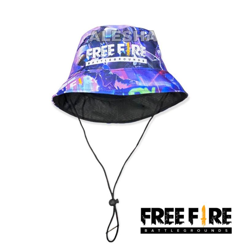 Topi Buket Anak Laki-laki free fire/ Perempuan Gambar Game Freefire / Topi Buket Free fire