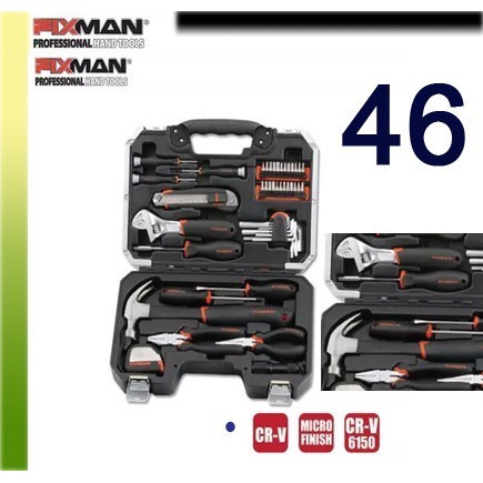 Satu Set peralatan kunci kunci Tool Set Fixman Bt46 46 pcs Home Use 3 Toolkit