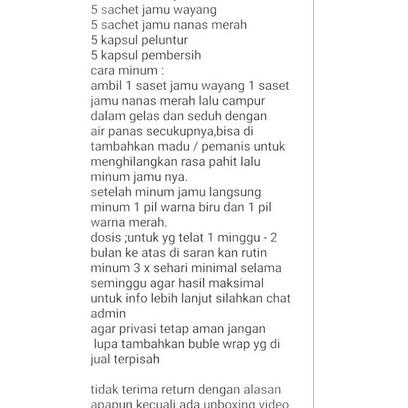 

ㅱZ jamu terlambat bulan | jamu lancar haid | jamu cap wayang + nanas merah NEW 2887 ❅