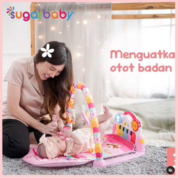 Sugar Baby My Piano All in 1 &amp; Day Nite Proyektor Piano Playmat Musical Playgym Alas Main Bayi Original Sugarbaby