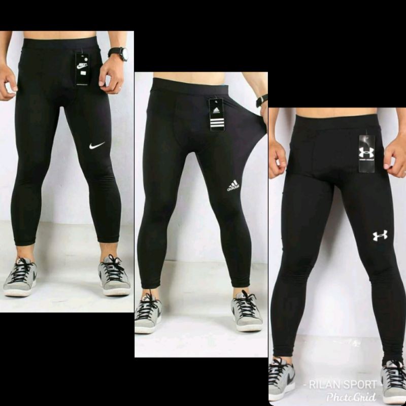 ⭐⭐⭐⭐⭐ Leging panjang | leging slimfit | leggings longpants | celana basic panjang long pants black logo sport celana renang panjang ekonomis pria wanita unisex training dalaman muslimah olahraga leging hitam logo sport