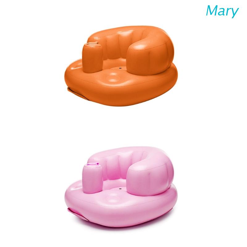 Mary Kursi Sofa Tiup Portable Bahan PVC Untuk Bayi Belajar Mandi / Makan