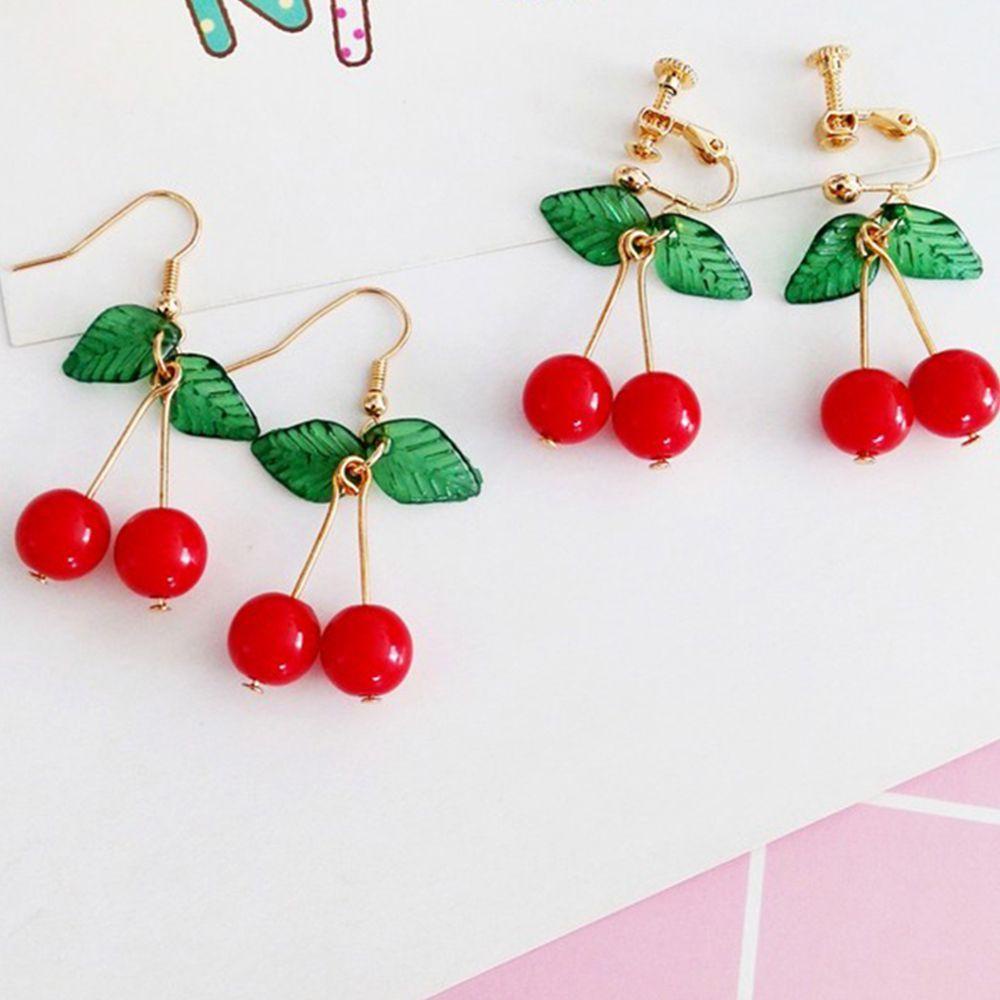 Needway Drop Earrings Gadis Cantik Untuk Pelajar Wanita Fashion Klip Telinga