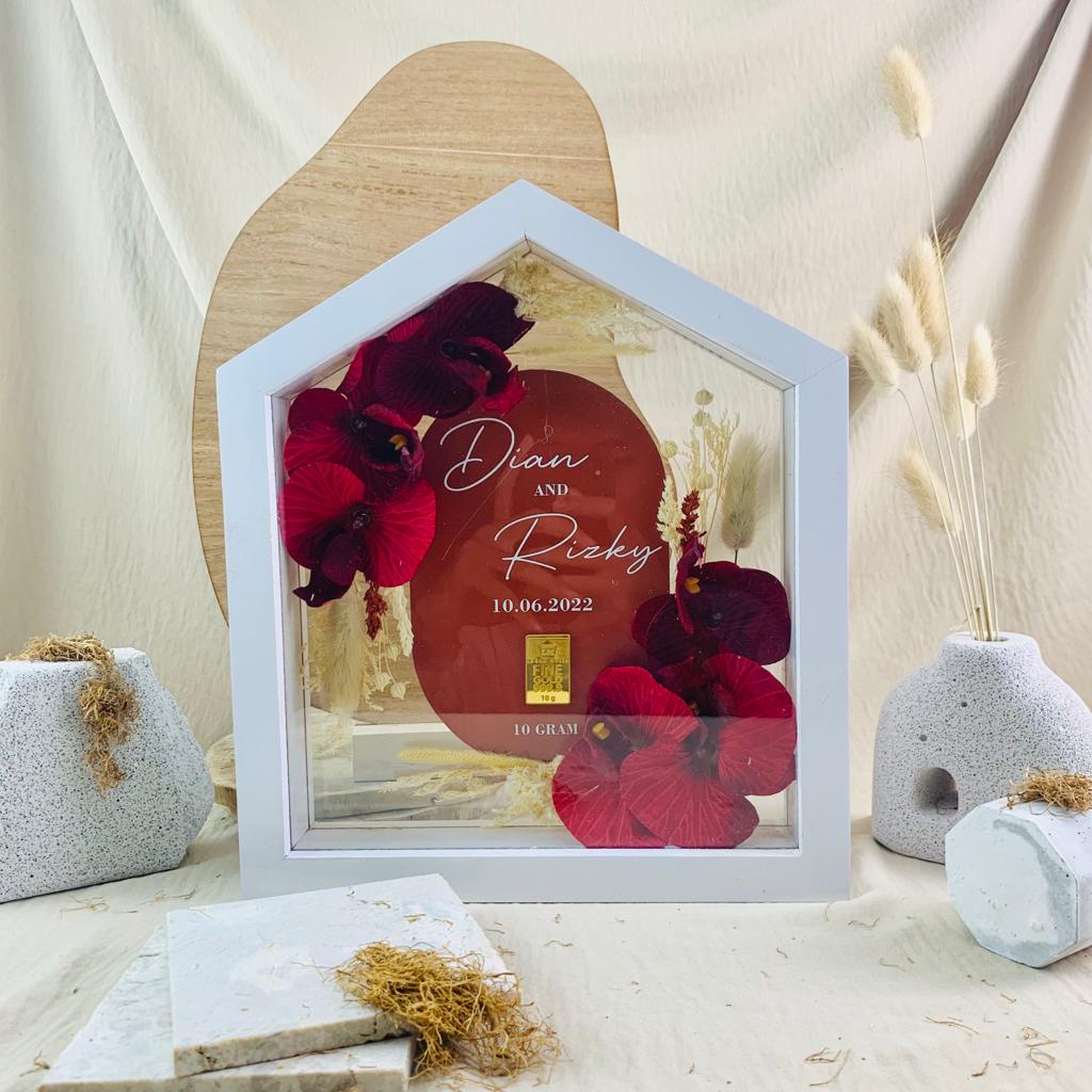 MAHAR NIKAH TRANSPARAN ANGGREK CUSTOM 24x29 cm BUAT MAHAR NIKAH KADO HADIAH UNTUK BESTIE | KADO COWO
